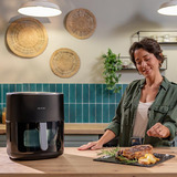 Cecotec Heißluftfritteuse Cecofry&Grill Duoheat 6500 schwarz, 2.200 Watt, Korb 6,5 Liter, mit Sichtfenster, doppeltes Heizelement