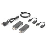 Digitus Click & Present Mini - Wireless DS-55319, HDMI Verlängerung schwarz/silber, Sendeeinheit + Empfängereinheit
