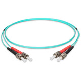 Digitus LWL Patchkabel, Duplex, ST > ST Stecker, Multimode OM3 türkis, 1 Meter