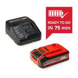 EINHELL PLUS Power-X-Change Starter-Kit, 18Volt 4Ah, Set schwarz/rot, PLUS Akku + Ladegerät