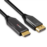 Lindy Aktives Adapterkabel DisplayPort > HDMI 8K60 schwarz, 2 Meter