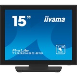 iiyama ProLite T1532MSC-B1S, LED-Monitor 38 cm (15 Zoll), schwarz (matt), XGA, TN, VGA, HDMI, DisplayPort