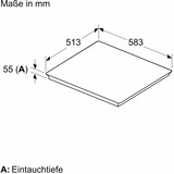 Bosch PVS64RHB1E Serie 6, Autarkes Kochfeld schwarz/edelstahl, 60 cm