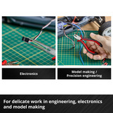 EINHELL Elektronikzangen-Set, 4-teilig schwarz/rot, 115 / 120 / 130 mm
