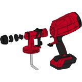 EINHELL Power X-Change Akku-Farbsprühsystem TC-SY 18/60 Li-Solo, Sprühpistole rot/schwarz, ohne Akku und Ladegerät