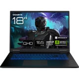 GIGABYTE GAMING A18 3VHK3DEC64SH, Gaming-Notebook schwarz, AMD Ryzen 7 260, NVIDIA GeForce RTX 5060, 32 GB DDR5, 1 TB (1 TB SSD), Windows 11 Home