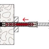fischer Langschaftdübel DuoXpand 10x230 T hellgrau/rot, 50 Stück