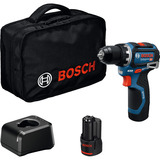 Bosch Professional Akku-Bohrschrauber GSR 12V-32 Professional, 12Volt blau/schwarz, 2x Li-Ionen Akku 2,0Ah, Werkzeugtasche