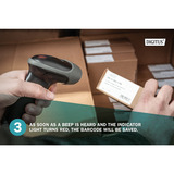 Digitus 2D Bluetooth Barcode Scanner, Barcode-Scanner schwarz, Akkubetrieb, mit Halterung, QR-Code kompatibel
