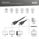 Digitus HDMI Premium High Speed Anschlusskabel, mit Ethernet, UHD 4K schwarz, 1 Meter