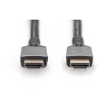 Digitus HDMI Ultra High Speed Anschlusskabel, mit Ethernet, UHD 8K schwarz/grau, 1 Meter, gesleevt