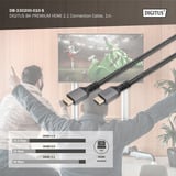 Digitus HDMI Ultra High Speed Anschlusskabel, mit Ethernet, UHD 8K schwarz/grau, 1 Meter, gesleevt