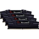 G.Skill DIMM 128 GB DDR4-3200 (4x 32 GB) Quad-Kit, Arbeitsspeicher schwarz, F4-3200C16Q-128GVK, Ripjaws V, INTEL XMP