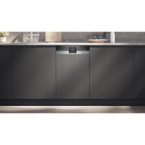 Siemens SR53ES25KE iQ300, Spülmaschine edelstahl (gebürstet)/schwarz, 45 cm, Home Connect