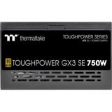 Thermaltake Toughpower GX3 SE 750W, PC-Netzteil schwarz, 1x 12-Pin High Power GPU, 2x PCIe, 750 Watt
