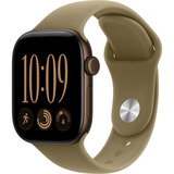 Apple Watch Series 12, Smartwatch bronze, Aluminium, 42 mm, Sportarmband Oliv S/M