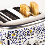Ariete 4-Schlitz-Toaster Capri weiß/mehrfarbig, 1.630 Watt, für 4 Scheiben Toast