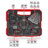 EINHELL Multitool-Set 35-teilig, in XL-PLUS-CASE, Sägeblatt-Satz für Metall, für Multifunktionswerkzeuge