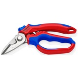 KNIPEX Gewinkelte Elektrikerschere 95 05 20 SB rot/blau