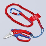 KNIPEX Gewinkelte Elektrikerschere 95 05 20 SB rot/blau