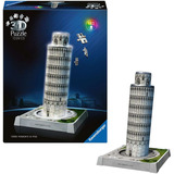 Ravensburger 3D Puzzle Iconics: Schiefer Turm von Pisa - mit Licht 216 Teile