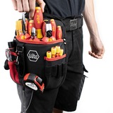 Wiha Werkzeug Set Elektriker, gemischt, Werkzeug-Set rot/gelb, 18-teilig, mit Gürteltasche
