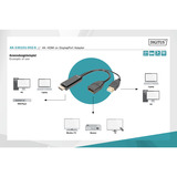Digitus 4K HDMI auf DisplayPort Adapter schwarz