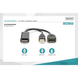 Digitus 4K HDMI auf DisplayPort Adapter schwarz