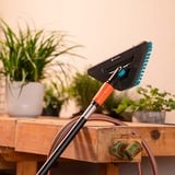 GARDENA Cleansystem Stielbürste hard flex, Waschbürste grau/türkis, 360° Drehgelenk
