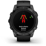 Garmin epix Pro (Gen 2) Standard Edition, Smartwatch schwarz/dunkelgrau, 47 mm, Silikon-Armband