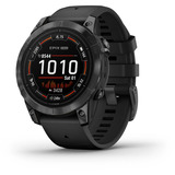 Garmin epix Pro (Gen 2) Standard Edition, Smartwatch schwarz/dunkelgrau, 47 mm, Silikon-Armband