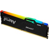 Kingston FURY DIMM 16 GB DDR5-6000, Arbeitsspeicher schwarz, KF560C30BBA-16, FURY Beast RGB, INTEL XMP