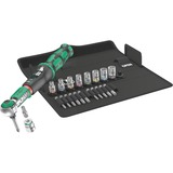 Wera Safe-Torque A2 Set 1, 23‑teilig, Drehmomentschlüssel schwarz/grün, 1/4" Sechskant, 2-12 Nm