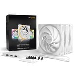 be quiet! Light Wings White 140mm PWM high-speed Triple Pack, Gehäuselüfter weiß, 3er Pack, inkl. ARGB-Hub, 140 mm