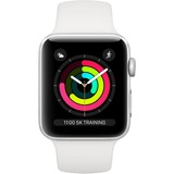 Apple Watch Series 3, Smartwatch silber, 38mm, Sportarmband, Aluminium-Gehäuse