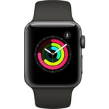 Apple Watch Series 3, Smartwatch grau, 38mm, Sportarmband, Aluminium-Gehäuse