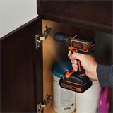 BLACK+DECKER Akku-Bohrschrauber BDCDC18K, 18Volt schwarz/orange, Li-Ion-Akku 1,5Ah, im Koffer