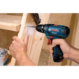 Bosch Akku-Bohrschrauber GSR 12V-15 Professional, 12 Volt blau/schwarz, 2x Li-Ionen Akku 2,0Ah