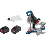 Bosch Akku-Paneelsäge BITURBO GCM 18V-216 Professional, 18Volt, Kapp-und Gehrungssäge blau, 2x Akku ProCORE18V 5,5Ah