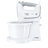 Bosch Home Handmixer ErgoMixx standn'bowl MFQ36460 weiß/grau, 450 Watt, mit Schüssel und Geräteständer