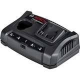 Bosch Ladegerät GAX 18V-30 Professional schwarz, 10,8 / 12 Volt + 14,4 / 18 Volt + USB, AMPShare Alliance