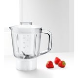 Bosch Mixeraufsatz MUZ45MX1, Glas weiß/transparent, 0,8 Liter, für Küchenmaschine MUM Serie 2, MUM Serie 4, MUM4, MUM5