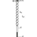 Bosch PRO SDS max-7 Hammerbohrer, Ø 28mm Arbeitslänge 1.200mm