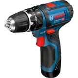 Bosch Professional Akku-Schlagbohrschrauber GSB 12V-15 Professional, 12 Volt blau/schwarz, Li-Ionen Akku 2,0Ah, Li-Ionen Akku 4,0Ah, Bohrer- & Bit-Set