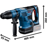 Bosch Professional PRO Akku-Bohrhammer BITURBO GBH 18V-36 C Professional blau/schwarz, 2x Akku ProCORE18V 8,0Ah, Bluetooth Modul, im Koffer