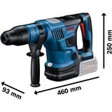 Bosch Professional PRO Akku-Bohrhammer BITURBO GBH 18V-36 C Professional solo blau/schwarz, ohne Akku und Ladegerät, Bluetooth Modul, im Koffer