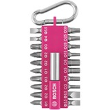 Bosch Schrauberbit-Set mit Snap-hook, Bit-Satz pink, 21-teilig