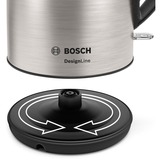 Bosch Wasserkocher DesignLine TWK3P420 edelstahl/schwarz, 1,7 Liter