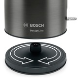 Bosch Wasserkocher DesignLine TWK5P475 grau/schwarz, 1,7 Liter