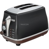 DeLonghi Toaster Icona Vintage CTOV 2103.BK schwarz (matt), 900 Watt, für 2 Scheiben Toast